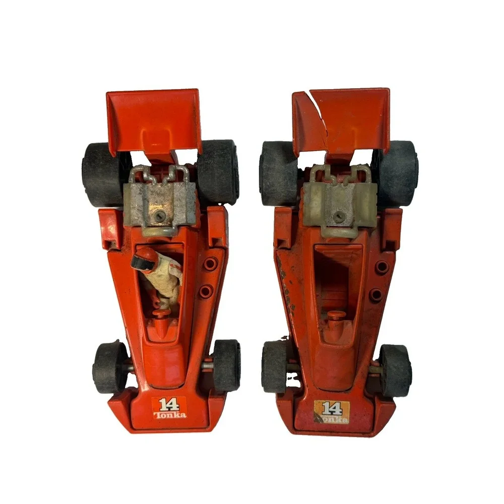Vintage Tonka A.J. Foyt #14 Indy Race Car x2 1979 One Driver